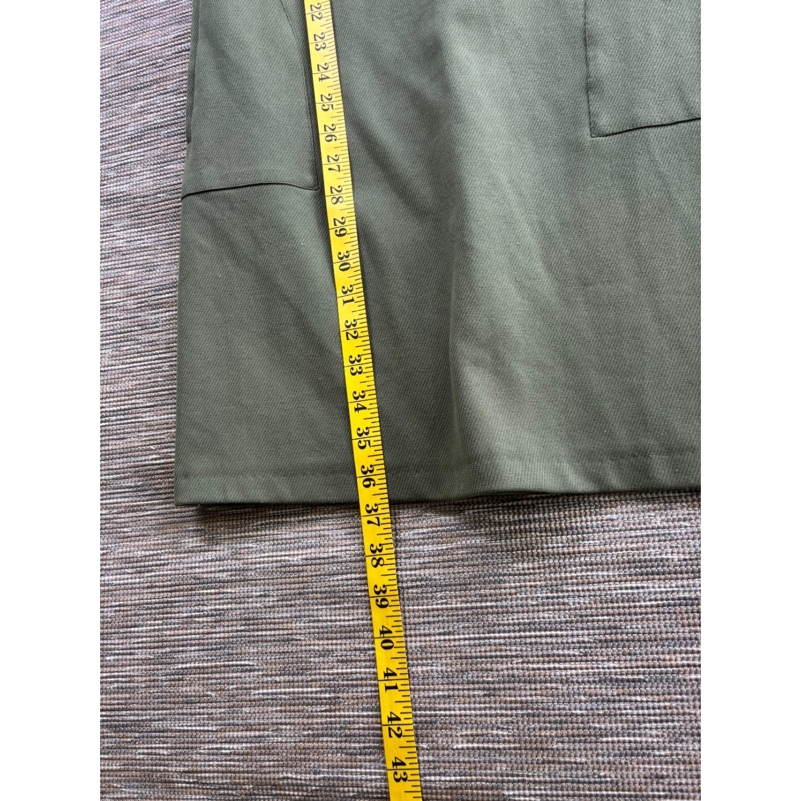 Reserved Bodycon Mini Dress Womens Size Eu 36 Us 6 Olive Green Short Sleeve — image 7 of 8